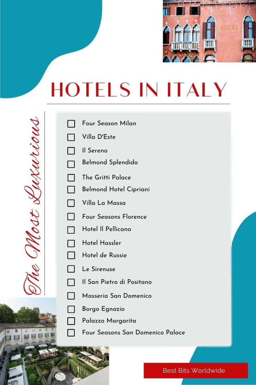 The Most Luxurious Hotels in Italy - Pin